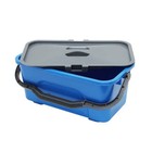 3 Gallon Rectangular Window Cleaning Bucket With Lid - Blue