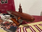 23in X 4 5in X 8in Us Navy Submarine Walnut Wood Solid Wood Old