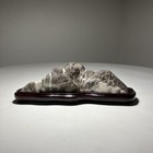 Suiseki Mountain Shape With Wooden Base X018 Japanese Bonsai Natural Stone Decor