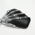 Chrome Black Skull Skeleton Mirrors For Harley Dyna Softail Sportster Touring
