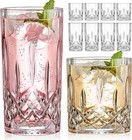 Drinking Glasses  8 Piece Crystal Glass Cups  Mixed Glassware Set  4 Pcs Crys   