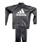 Adidas Child   s Windbreaker Jacket   Jogger Size 4 Pockets Black White
