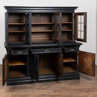 Early 20th Century Black Painted Oak Display Cabinet