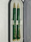 Lockheed Martin Pen   Pencil Set Green Marble Finish - Vintage