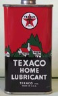 Nos Vintage Texaco Home Lubricant 4oz Lead Top Handy Oil Near Perfect Condition