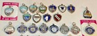 Vintage Sterling Silver Enamel Charm Us Travelspinner Shield Pennant Flag Choice
