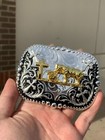 Western Buckle Gold Black Silver Cowboy Prayer Cowboy 2  buckle Hebilla Vaquero