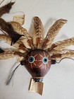 Native American Indian Handmade Mask Vtg Medicine Gourd Mask Spirited Creations