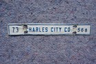 1973 Charles City County Virginia License Plate Topper