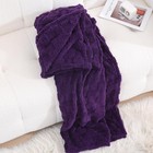 Deep Purple Fleece Throw Blanket 50     60    For Couch Sofa Bed super Soft Cozy