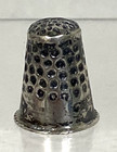 Vintage Jl Hecho 925 Sterling Silver Hammered Dot Pattern Sewing Thimble