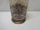Vintage Russian Ussr Silver Niello Decoration Tea Glass Holder
