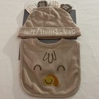 Neat Solutions 2 Bibs   Hat My First Thanksgiving Turkey New