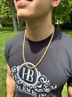 6mm Thick Men s Rope Chain 14k Gold Plated Solid 925 Sterling Silver Necklace