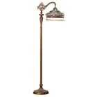 59  Antique Vintage Style French Stained Glass Reading Floor Lamp
