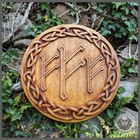 New Triple Fehu Magic Norse Wooden Wall House Decorative Item For Gift
