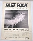 Fast Folk Concert 1985 Poster  - Signed By All 12 Performers   Rare 