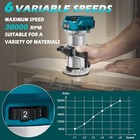 Cordless Brushless Wood Router 1 4  Collet 6-speed Fits Makita 18v Bare Tool