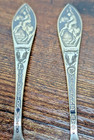 Bucking Competitions Collector Souvenir Spoons Sterling Livingston   Cheyene Vtg