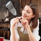 Miu Fish Spatula Stainless Steel Flexible Polished Metal Corrosion Resistant    