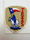 Texas State White Bdr Cowboy Vintage Travel Souvenir Embroidered Patch Rare
