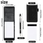10 Pieces Small Notepad Holder Set Pocket Notebook 3 X 5 Inch With Pen