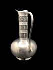 Vintage Sealandia Pewter Vase With Viking Motif 8 X 5 Inches Nordic Norwegian Mi