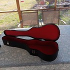 Rare Vtg Tenor Ukulele Guitar Chipboard Case  Red 36 5   9   11 5   5 - 17  Body  3