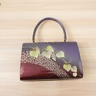 Vintage Kimono Bag Kiss Lock Frame Bag Grape Vine Purse Clutch Traditional Japan