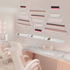 6 Pcs Wall Mounted Nail Polish Rack Shelves Nail Polish Display Rack Stand White