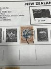 New Zeland Stamp Collection Hinged On Page Used   Hinged 6 Stamps