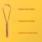 Tongue Scraper Cleaner Copper Round Dental Fresh Breath Cleaning Oral For Adults