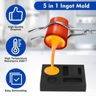 9 Pcs Graphite Torch Melting Casting Kit  Incl 2 Crucible Stir Stick  5 In 1 Mou