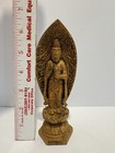 Bronze Buddhist Kannon Statue Guanyin Antique Japanese Metal Bodhisattva 6 5 In