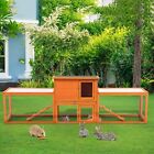 Coziwow 94   Wooden Rabbit Hutch Guinea Pig House 2-tier Chicken Coop Ramps New