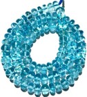 Sky Blue Topaz Rondelle Beads Smooth Gemstone Jewelry Making  Size 6-8mm 16 Inch