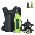 Portable Scuba Tank With Full Face Diving Mask reusable Pony Bottle Up To 30-45