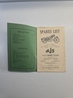 1946 Spares List For  350 Cc And 500 Cc Single Cylinder A j s  Manual