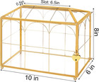 Glass Card Box With Slot  Large Gold Clear Card Box For Wedding Receptions  Deco