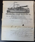 1854 Philadelphia Steam Propeller Co Swiftsure Line Shipping Receipts Pair Vtg