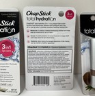 3x Chapstick Total Hydration Coconut 3-in-1 Lip Care Balm Tube Non-tinted - New