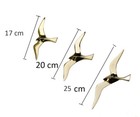 Decorative Brass Wall Mount Flying Seagull Birds Set Of 3 Pcs - 25 20 17 Cm