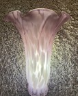 Purple-rose Color Lily Tulip Glass Lamp Shade  6in X 4 25in X 1 5in --free Ship