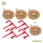4 Pcs 3 8 -1 2  Chain And Binder Kit Ratchet Load Binder 10ft G80 Chains Hauling