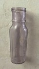 Vntg Purple Glass Apothecary Bottle Wide Opening Ribbed Sides Oval Bottom 7 5   