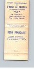Hotel De Crillon Paris Grill Room Bars Vintage Matchbook Cover Tmm23-8