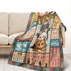 Cat Mom Gifts Cat Lovers Fleece Flannel Throw Blanket For Bed Couch 60 x50 