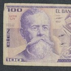 Mex Bank Notes  El Banco De Mexico 100 Pesos 1982 Serie Uy Q6561570 Poor Circ 