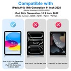 2 Pack Tempered Glass Screen Protector For Ipad 11th A16 2025  Ipad 10th Gene   