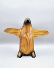 Vintage Polyte Solet Wood Carved Penguin Sculpture 9 75 